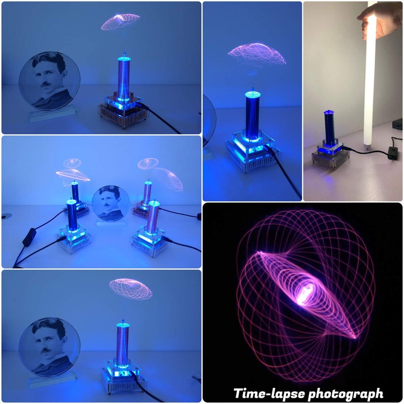Joytech Music Tesla Coil Acrylic Base Shell Arc Plasma Loudspeaker Wireless Transmission Experiment Desktop Toy Model (YS01) - Image 3